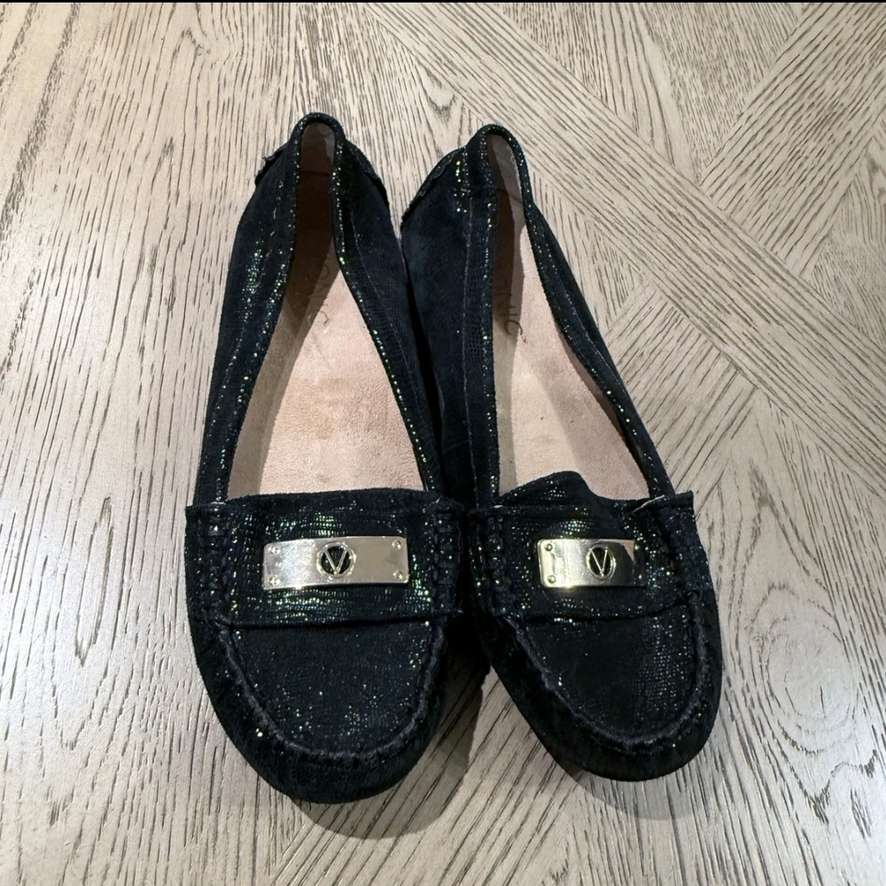 Women's Vionic Sydney Slip On Loafers Shoes Size 6.5 US/37.5 EU Black Leather
